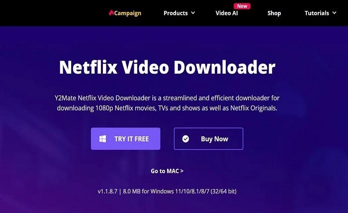 Y2Mate Netflix Downloader