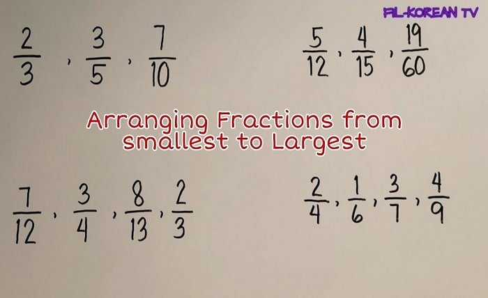 Ascending Order in Fractions